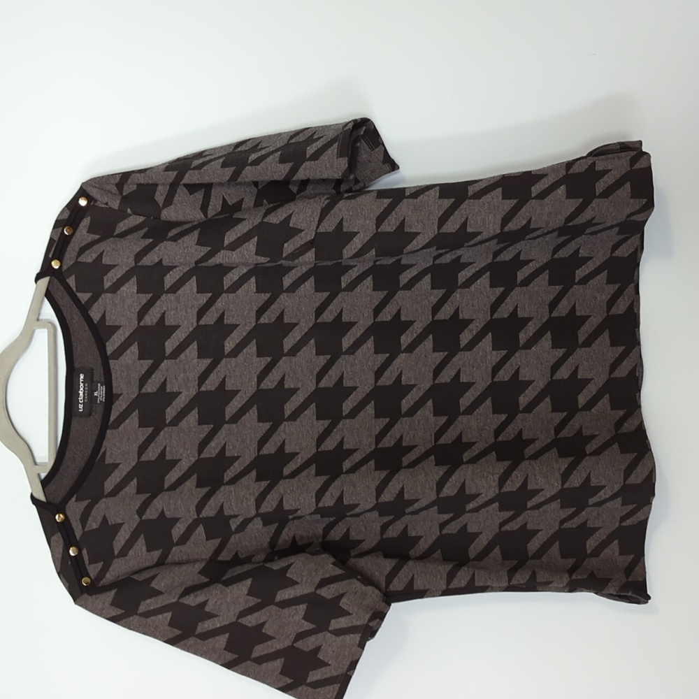 Liz Claiborne Houndstooth Top